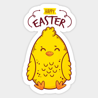 Easter cheerful chicken Sticker